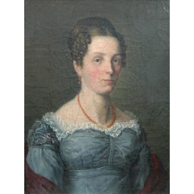 Lot 79 - German School 19th Century Portraits of a Lady...