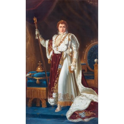 Lot 453 - Framed KPM Painted Porcelain Plaque of...