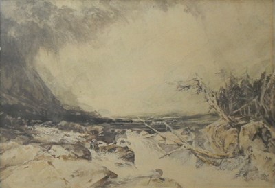 Lot 118 - Attributed to John Ruskin Stormy Landscape...