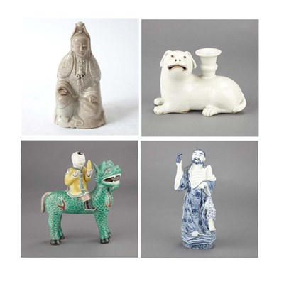 Lot 253 - Group of Four Chinese Porcelain Figures Height...