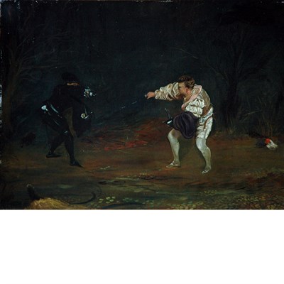 Lot 19 - European School 19th Century Duel Signed H....