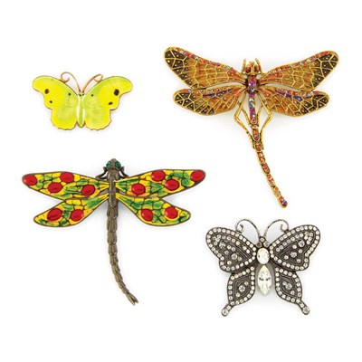 Lot 1163 - Six Dragonfly Pins