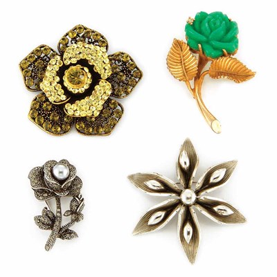 Lot 1164 - Group of Seven Assorted Costume Jewelry Pins