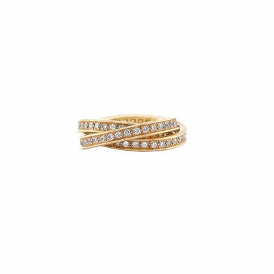 Lot 94 - Gold and Diamond 'Rolling' Band Ring, Cartier
