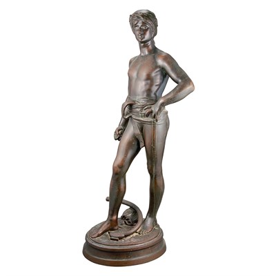 Lot 116 - Bronze Figure of David Before the Battle Cast...