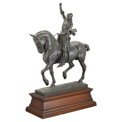 Lot 286 - Bronze Equestrian Group of Joan of Arc After a...