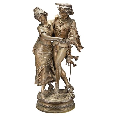 Lot 333 - Bronze Figural Group of a Dancing Couple After...
