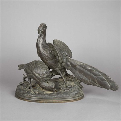 Lot 162 - Unsigned Patinated-Metal Group of Two...