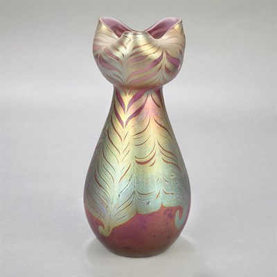 Lot 389 - Bohemian Art Glass Vase Circa 1900 Of...