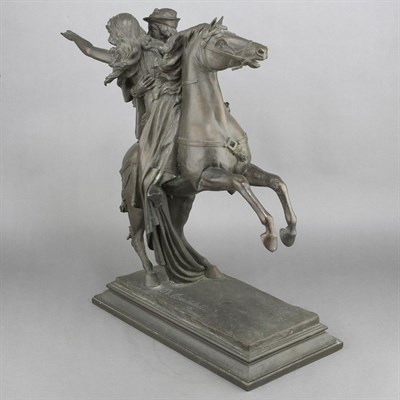 Lot 498 - Italian Bronze Equestrian Group of a Man and...