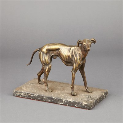 Lot 397 - Art Deco Gilt-Bronze Figure of a Whippet...
