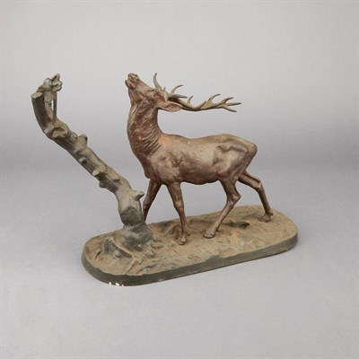 Lot 125 - Unsigned Bronze Figure of an Elk Late...