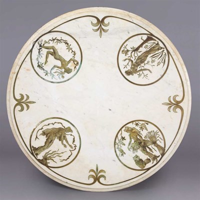 Lot 139 - Neoclassical Style White Marble Table Top Of...