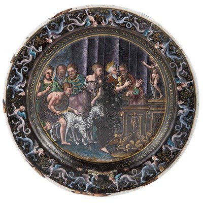 Lot 285 - Limoges Polychrome Decorated Enamel Plate...