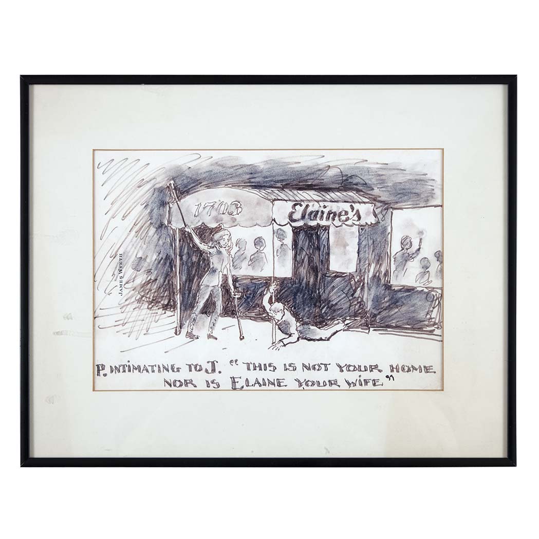 Lot 1220 - WYETH, JAMIE Original drawing by Jamie Wyeth,...