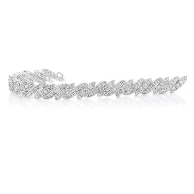 Lot 486 - Platinum and Diamond Bracelet, by Otto Grun