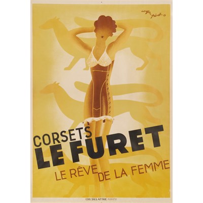Lot 468 - Roger Perot (1908-1976) CORSETS LE FURET Color...