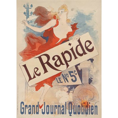 Lot 313 - Jules Cheret (1836-1932) LE RAPIDE (BROIDO...