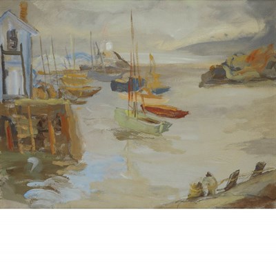 Lot 49 - Mane-Katz French/Ukranian, 1894-1962 Boats in...