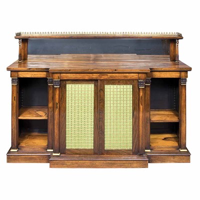 Lot 584 - Regency Style Parcel Gilt Rosewood Credenza...