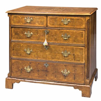Lot 588 - George III Feather Banded Walnut and Oyster...