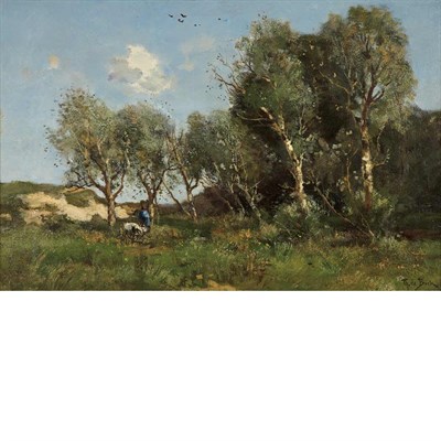 Lot 9 - Theophile de Bock Dutch, 1851-1904 The Edge of...