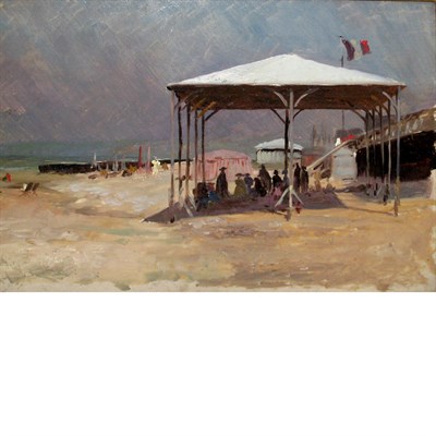 Lot 47 - French School Late 19th Century Beach at...