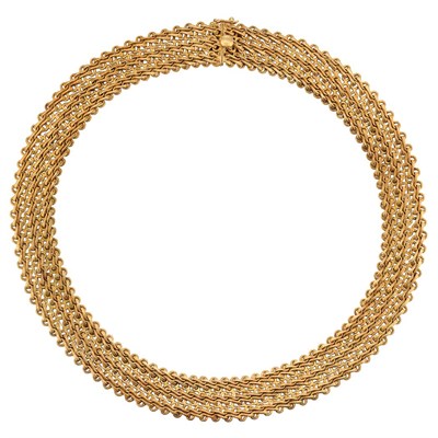 Lot 438 - Gold Mesh Necklace, Buccellati