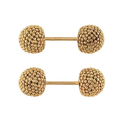 Lot 156 - Pair of Gold Cufflinks, by Van Cleef & Arpels