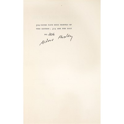 Lot 47 - HUXLEY, ALDOUS Brave New World. London: Chatto...