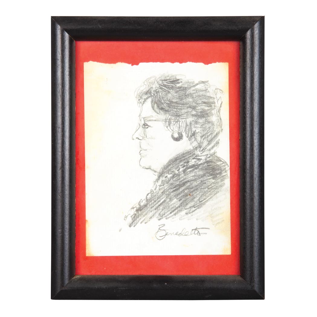 Lot 1218 - [BENNETT, TONY] Original portrait of Elaine....