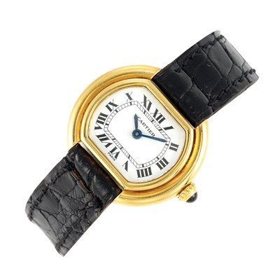 Lot 544 - Gold 'Elliptical' Wristwatch, Cartier