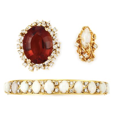 Lot 720 - Group of Gold, Gem-Set and Diamond Jewelry
