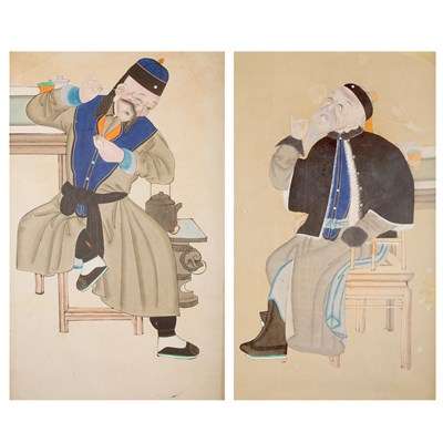Lot 295 - Two Chinese School Paintings on Paper Each...