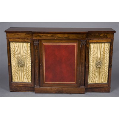 Lot 1481 - Regency Style Mahogany and Rosewood Buffet...