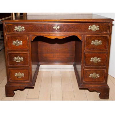 Lot 450 - George II Style Mahogany Kneehole Desk Height...