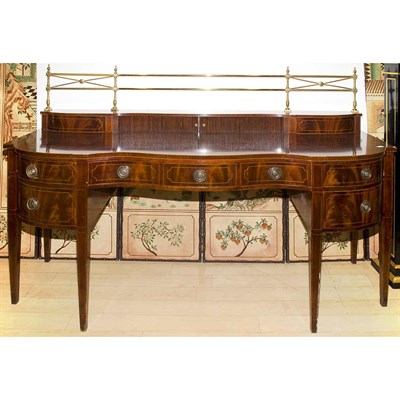 Lot 242 - George III Style Brass Mounted Mahogany...