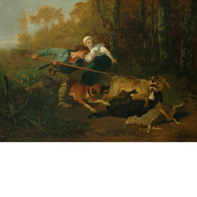 Lot 42 - Charles Michel Maria Verlat Belgian, 1824-1890...