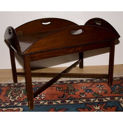 Lot 587 - Georgian Style Mahogany Butler's Tray Table...