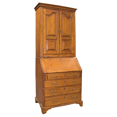 Lot 145 - Federal Figured Maple Slant Front Secretary...