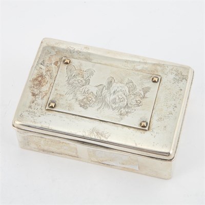 Lot 293 - Cartier Sterling Silver Cigarette Box Etched...