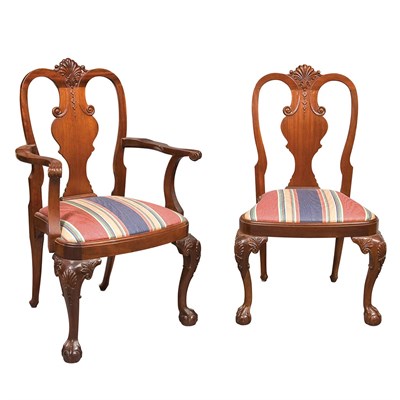 Lot 356 - Set of Ten George III Style Mahogany Dining...