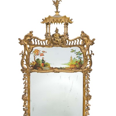 Lot 375 - Pair of George II Style Gilt-Wood Mirrors Late...