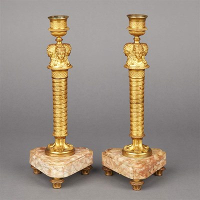 Lot 436 - Companion Pair of Empire Style Gilt-Bronze...