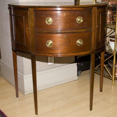 Lot 237 - Pair of Georgian Style Mahogany Demilune...