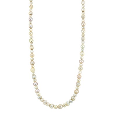 Lot 142 - Long Natural Pearl Necklace