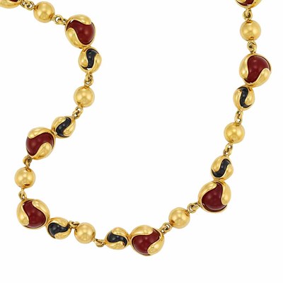 Lot 433 - Gold, Carnelian and Black Onyx Necklace, Marina B.