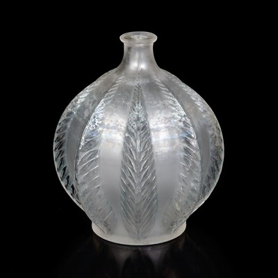 Lot 385 - R. Lalique Molded Glass Malines Vase Marcilhac...