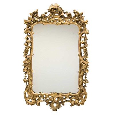 Lot 589 - George II Gilt-Wood Mirror Possibly Irish, mid...