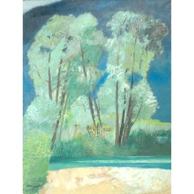 Lot 1005 - Guy Bardone French, b. 1927 Bord de Bienne aux...